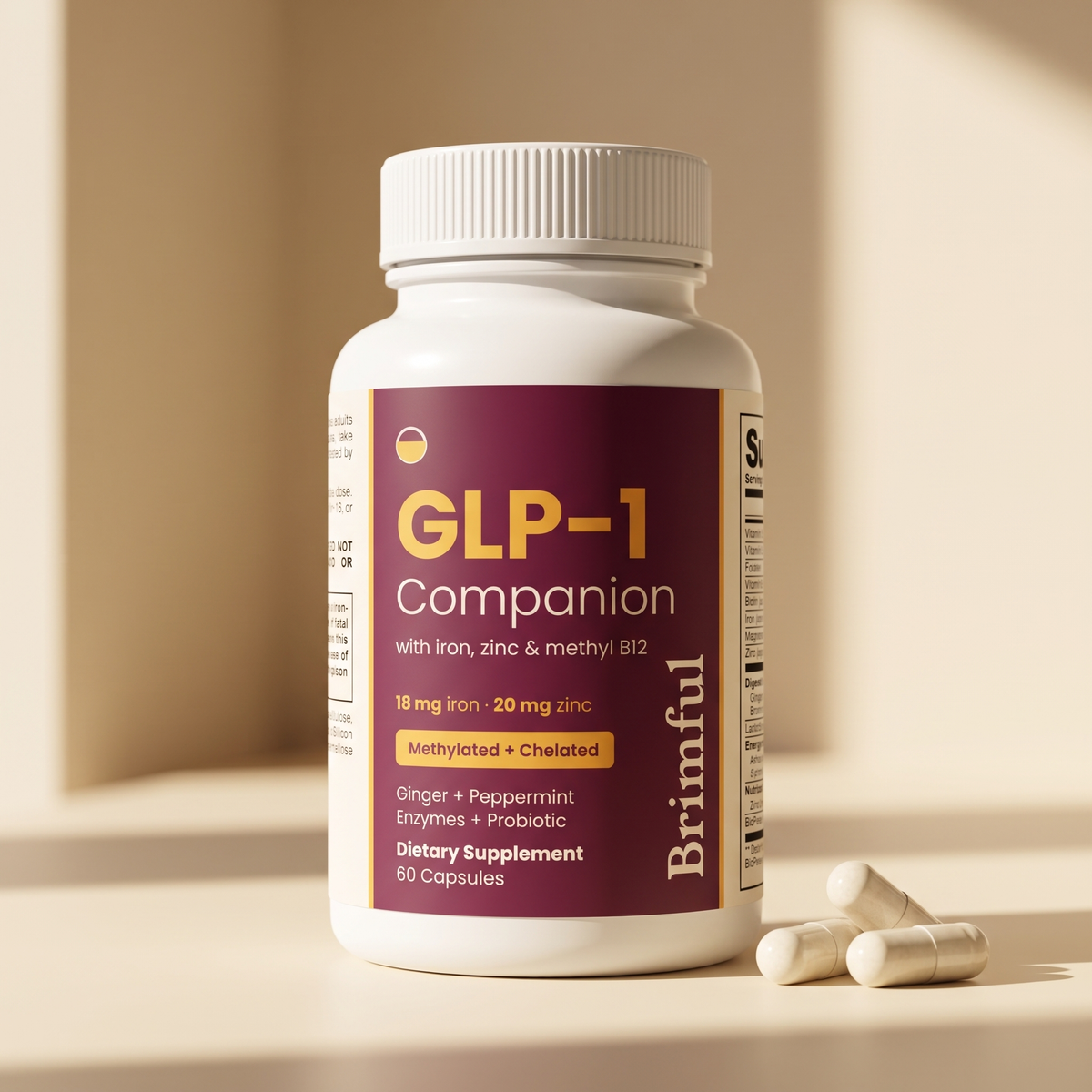 Brimful GLP-1 Companion bottle, 60 capsules